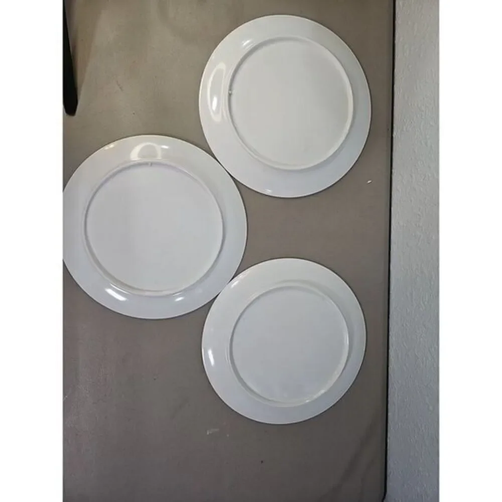 Set Of 3 Vintage 1989 McDonalds Plates (French Fry, McNugget Band, University)‎